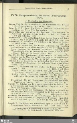 VIII. Baugeschichte, Baustile, Bauformenlehre