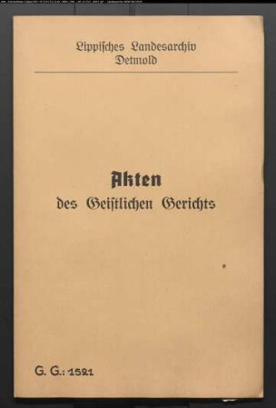 Catharina Ilsabein Rohen aus Lage gegen Henrich Bernhard Otten (Otto), Sohn des Untervogts Hans Otto in Schötmar, wegen einer Eheklage