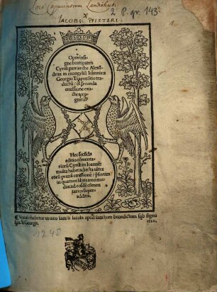 Opus insigne beati patris Cyrilli in Evangelium Joannis