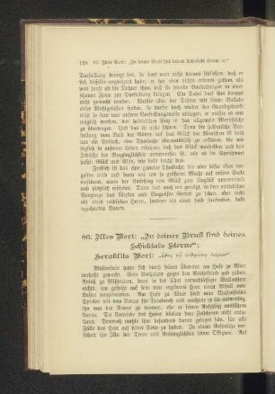 86. Illos Wort: "In deiner Brust sind deines Schicksals Sterne"; Heraklits Wort: "éthos tó anthropo daimon".