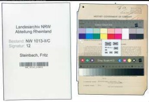 Entnazifizierung Fritz Steinbach , geb. 01.07.1889 (Kaufmann)
