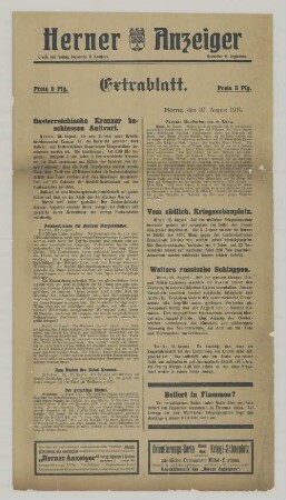 "Oesterreichische Kreuzer beschiessen Antivari. Vom südlichen Kriegsschauplatz."
