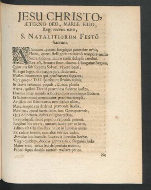 Jesu Christo, Aeterno Deo, Mariae Filio ...