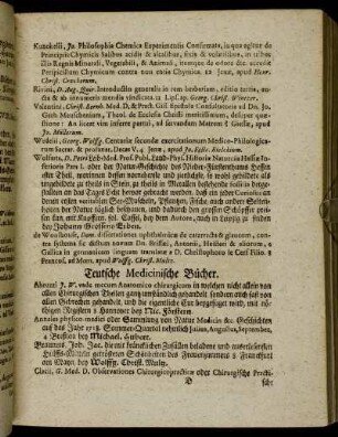 Teutsche Medicinische Bücher.