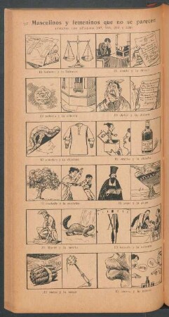 Masculinos y femeninos que no se parecen - (Véanse los números 217, 218, 219 y 220) - [Cómic]