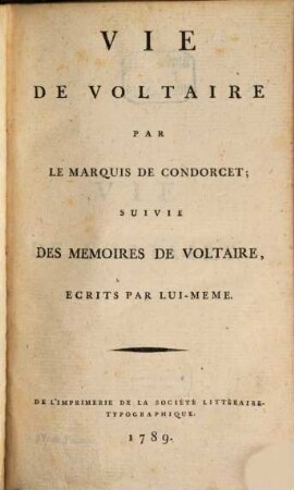 Vie De Voltaire