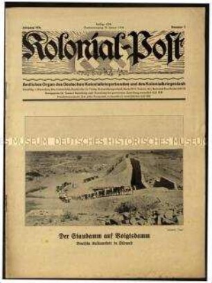 Kolonial-Post, Jahrgang 1936, Nr. 1 vom 23. Januar 1936