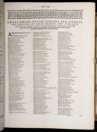 Leges Omnes Totius Codicis Per Literas, Eo Ordine, Ut Quas Græcas [...]