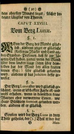 Caput XXVIII. Vom Berge Lunae