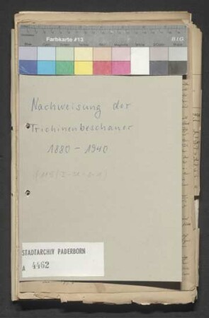 Nachweisung der Trichinenbeschauer