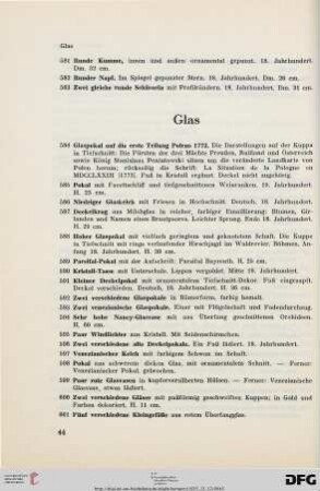 Glas (Nr. 584-602)