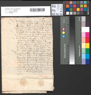 Quittung der Grafen Sebastian und Hermann zu Sayn-Homburg über eine aus dem Rheinzoll zu Andernach erhobene Rente von 800 Goldgulden.