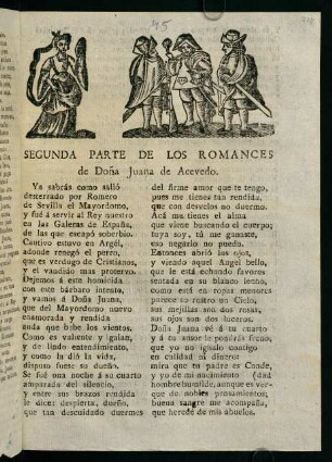 Segunda Parte De Los Romances De Doña Juana de Acevedo