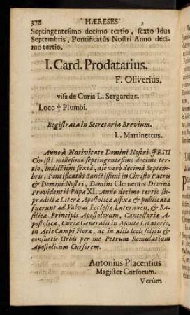 378-391, I. Card. Prodatarius.-O. A. M. D. G.