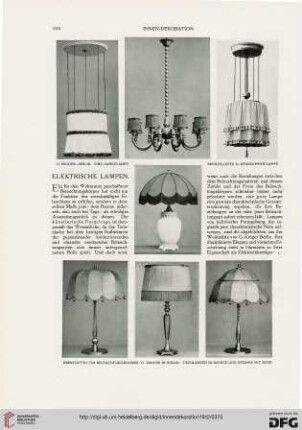 Elektrische Lampen