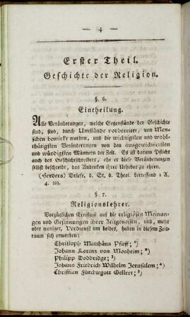 Erster Theil. Geschichte der Religion.