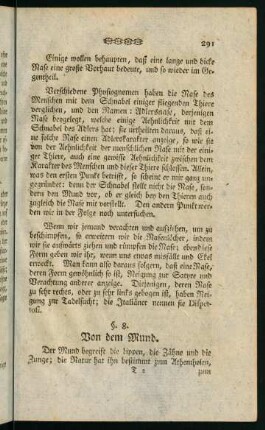 291-299, §8. Von dem Mund