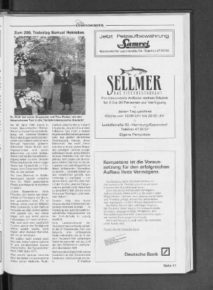 Zum 200. Todestag Samuel Heinickes