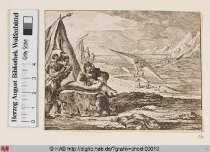 Unterschiede einiger Völker: Ein Grönländer, der einen Seehund schlachtet