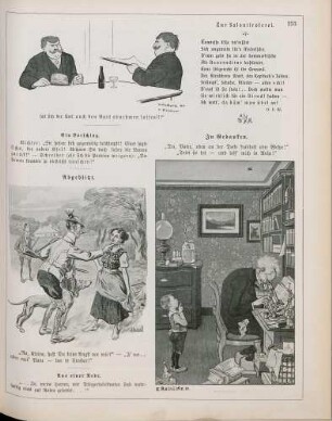 "Der Doppelgänger" "Abgeblitzt" "In Gedanken"