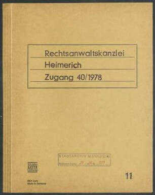 Landesverband Südwestdeutschland der gewerblichen Berufsgenossenschaften - sowie Tätigkeit Hermann Heimerichs in der Arbeitsgemeinschaft Sozialversicherung beim Länderrat des amerikanischen Besatzungsgebiets