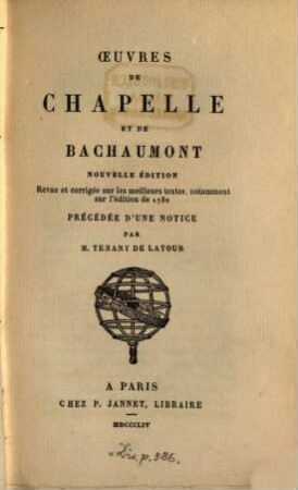 Oeuvres de Chapelle et de Bachaumont