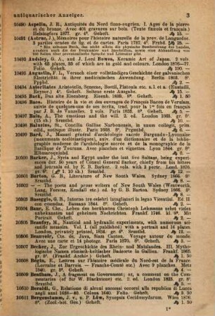 Antiquarischer Anzeiger von Joseph Baer & Co., Frankfurt a.M.. 284. 1878, November