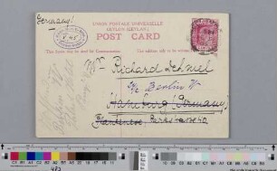 Postkarte an Richard Dehmel