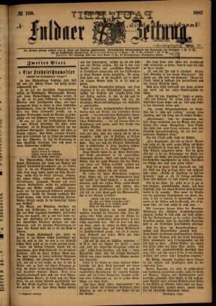 Ausgabe vom Samstag, den 11. Juni 1887.