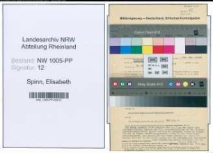 Entnazifizierung Elisabeth Spinn , geb. 18.01.1899 (Hausfrau)