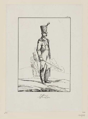 Officier infanterie ligne, Blatt 15 der Folge "Französische Militärkostüme"