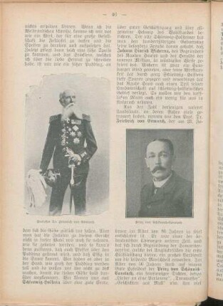 Professor Dr. Friedrich von Esmarch. Prinz von Schönaich-Carolath.