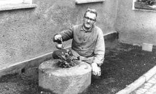 Schönteichen-Hausdorf. Rausch Mühle, der ehem. Müller und Bäcker Erich Rausch