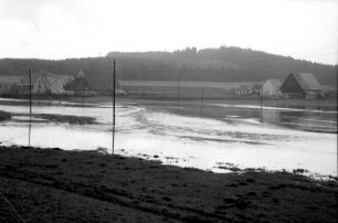 Grüningen: Hochwasser der Brigach bei Grüningen
