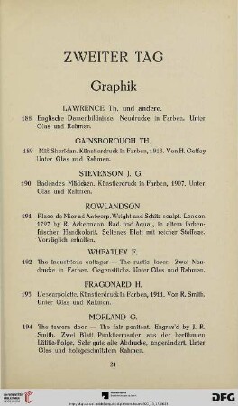 Graphik (Nr. 188-198)