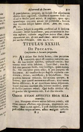311-320, Titulus XXXIII