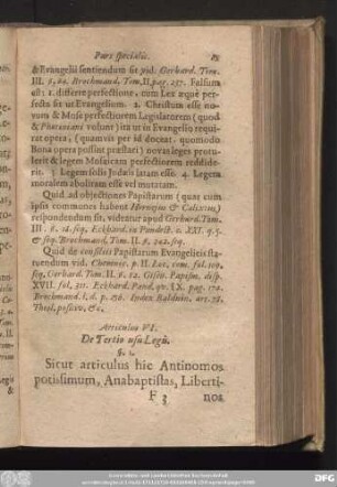 Articulus VI. De Tertio usu Legis.