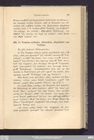 C) Nomina actionis, Abstrakta, abgeleitet von Verben.