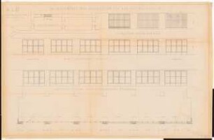 Reichsluftfahrtministerium, Berlin: Ausstellungsraum L4 (EG), Abschlusswände: Ansichten, Grundriss [1:50], Details [1:1]
