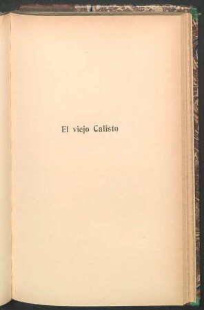 El viejo Calisto