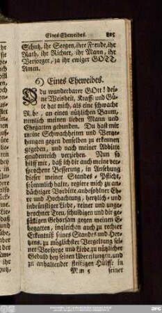 6) Eines Eheweibes,