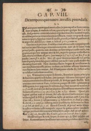 Cap. VIII. De tempore quo renov. ...