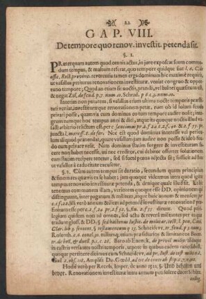 Cap. VIII. De tempore quo renov. ...