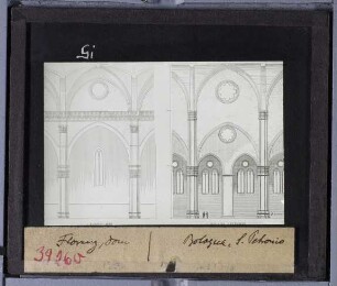Bologna, S. Petronio,Florenz, S. Maria del Fiore (Dom) : Aufrisse, Langhausjoche