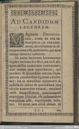 Ad Candidum Lectorem