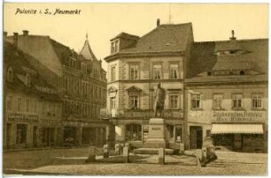 Pulsnitz. Neumarkt m. König-Albert-Denkmal