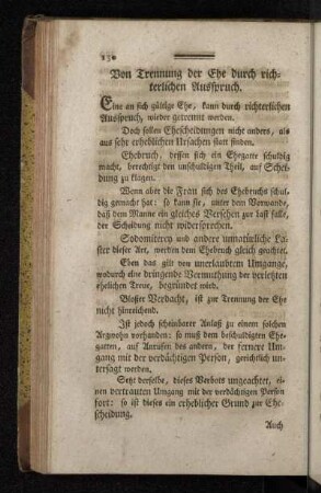 Von Trennung der Ehe durch richterlichen Ausspruch.