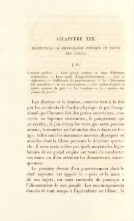 Chapitre XIX. Institutions de bienfaisance publique et privée des chinois