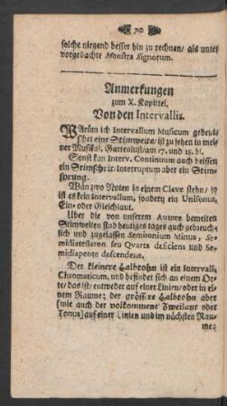 Anmerkungen zum X. Kapittel. Von den Intervallis