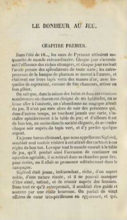 Bonheur au jeu